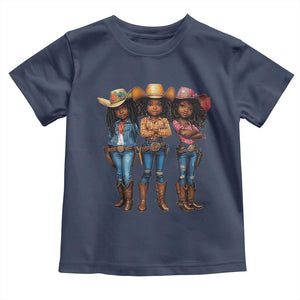 Black African American Cowgirl Baby Western Country Texas Toddler T Shirt TS11 Navy Print Your Wear