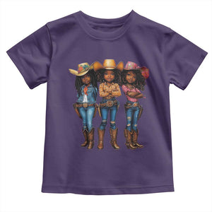 Black African American Cowgirl Baby Western Country Texas Toddler T Shirt TS11 Purple Print Your Wear