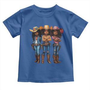 Black African American Cowgirl Baby Western Country Texas Toddler T Shirt TS11 Royal Blue Print Your Wear