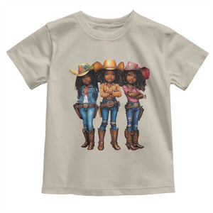 Black African American Cowgirl Baby Western Country Texas Toddler T Shirt TS11 Sand Print Your Wear