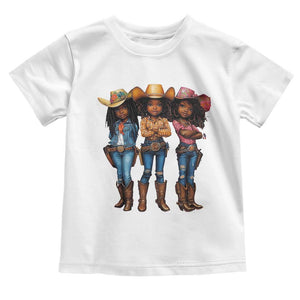 Black African American Cowgirl Baby Western Country Texas Toddler T Shirt TS11 White Print Your Wear