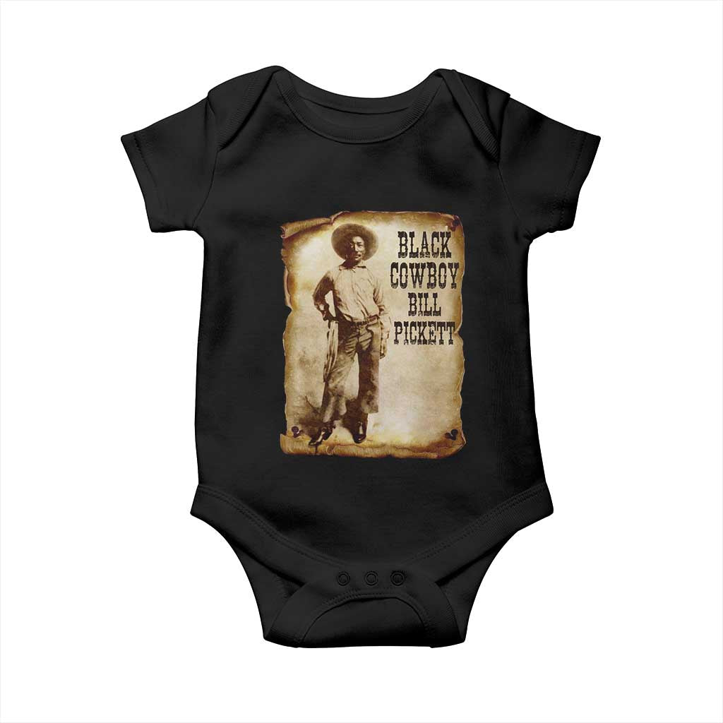 Black Cowboy Bill Pickett Baby Onesie African American Cowboys Black History TS10 Black Print Your Wear