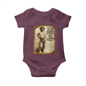 Black Cowboy Bill Pickett Baby Onesie African American Cowboys Black History TS10 Maroon Print Your Wear