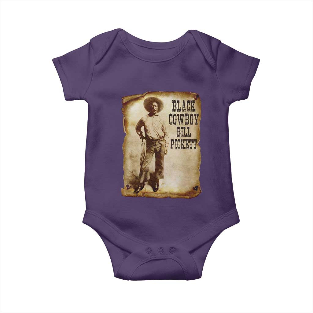 Black Cowboy Bill Pickett Baby Onesie African American Cowboys Black History TS10 Purple Print Your Wear