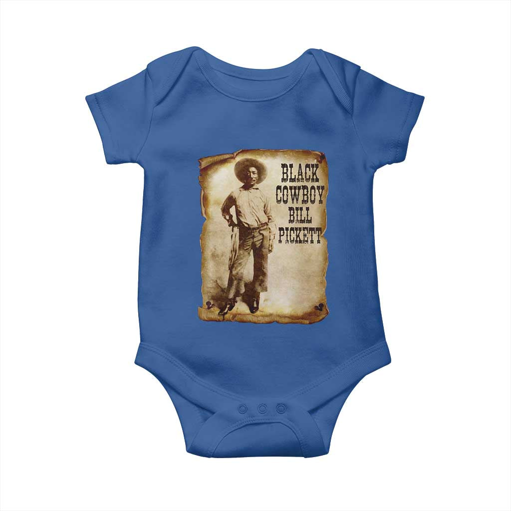 Black Cowboy Bill Pickett Baby Onesie African American Cowboys Black History TS10 Royal Blue Print Your Wear