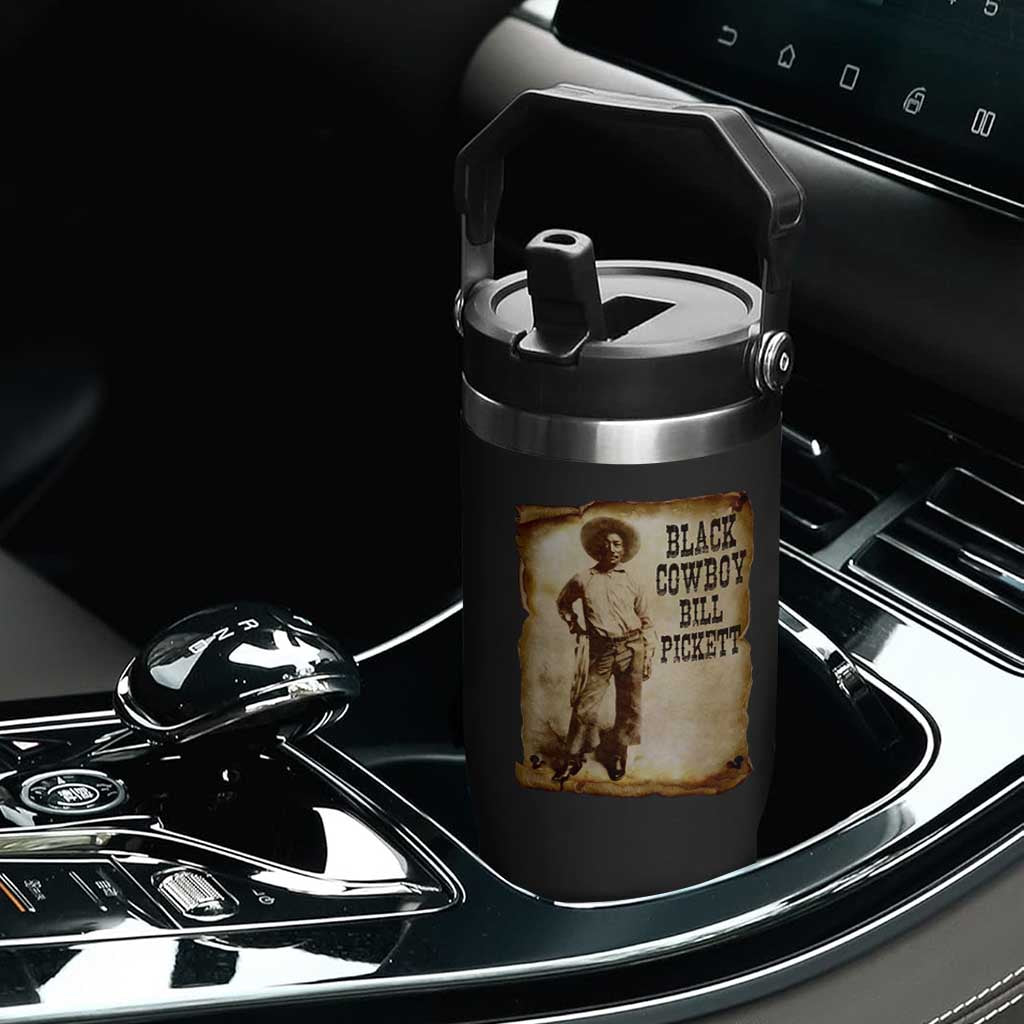Black Cowboy Bill Pickett Flip Straw Tumbler African American Cowboys Black History TS10 Print Your Wear