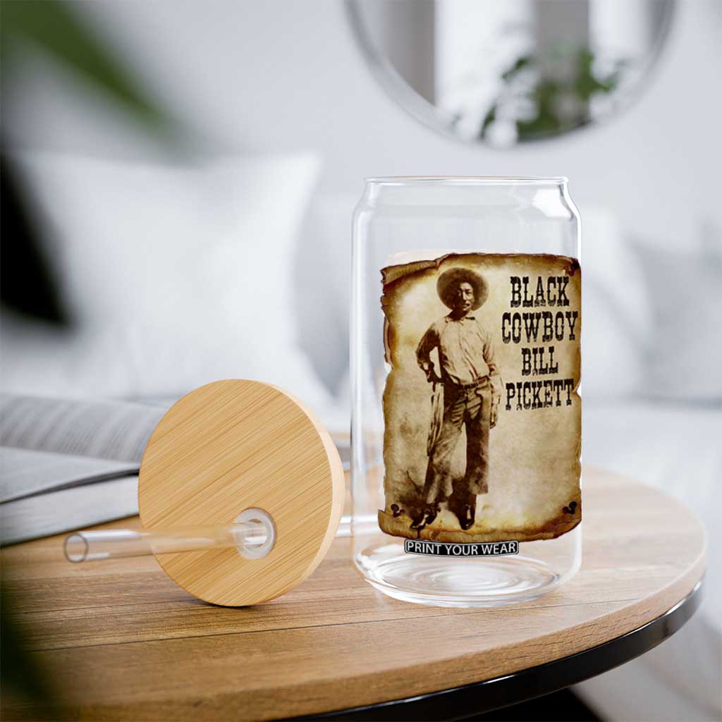 Black Cowboy Bill Pickett Glass Can African American Cowboys Black History TS10 Print Your Wear