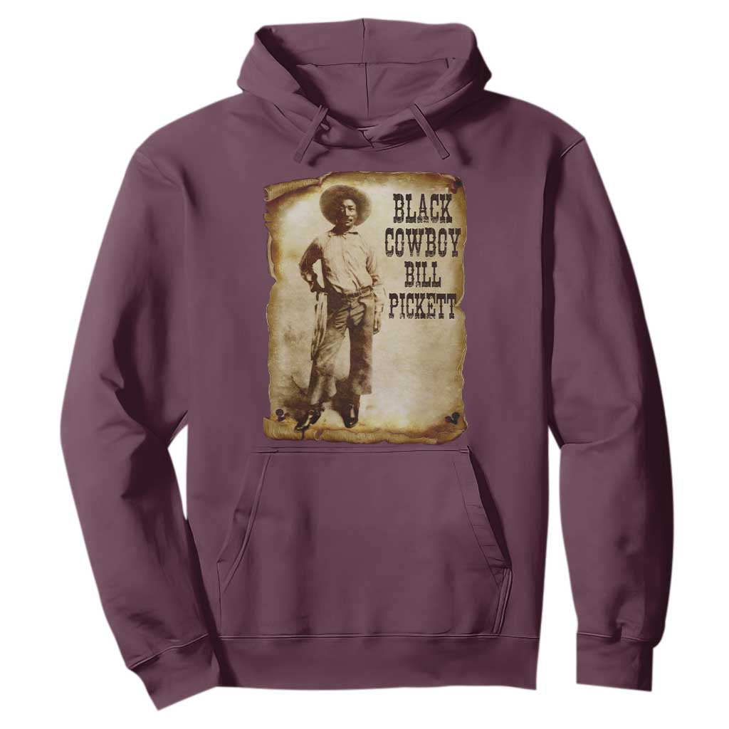 Black Cowboy Bill Pickett Hoodie African American Cowboys Black History TS10 Maroon Print Your Wear
