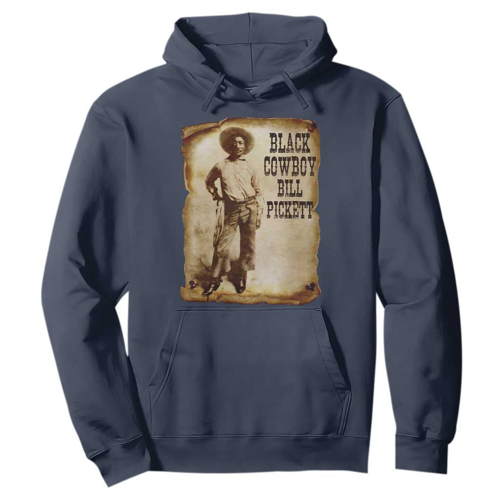 Black Cowboy Bill Pickett Hoodie African American Cowboys Black History TS10 Navy Print Your Wear