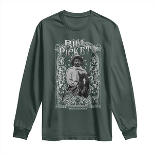 Black Cowboy Bill Pickett Long Sleeve Shirt African American Cowboy History TS11 Dark Forest Green Print Your Wear