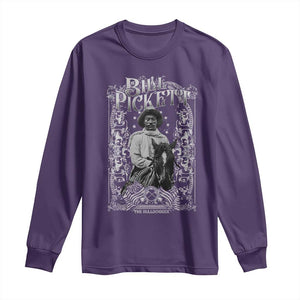 Black Cowboy Bill Pickett Long Sleeve Shirt African American Cowboy History TS11 Purple Print Your Wear