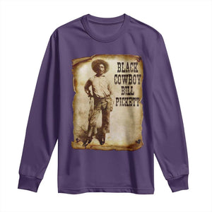 Black Cowboy Bill Pickett Long Sleeve Shirt African American Cowboys Black History TS10 Purple Print Your Wear
