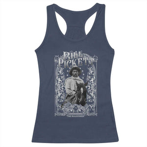Black Cowboy Bill Pickett Racerback Tank Top African American Cowboy History TS11 Navy Print Your Wear