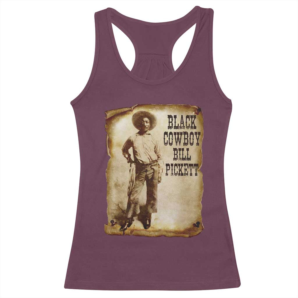Black Cowboy Bill Pickett Racerback Tank Top African American Cowboys Black History TS10 Maroon Print Your Wear