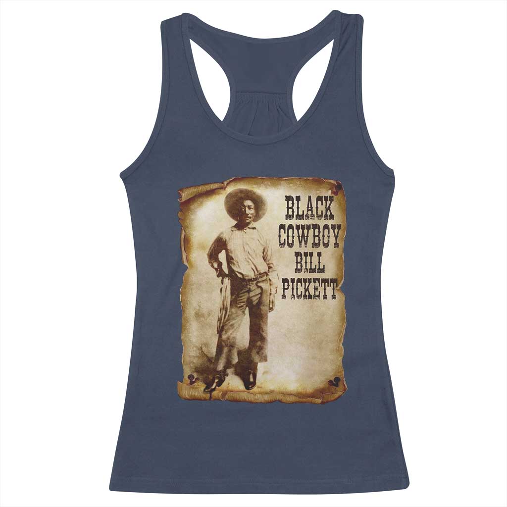 Black Cowboy Bill Pickett Racerback Tank Top African American Cowboys Black History TS10 Navy Print Your Wear