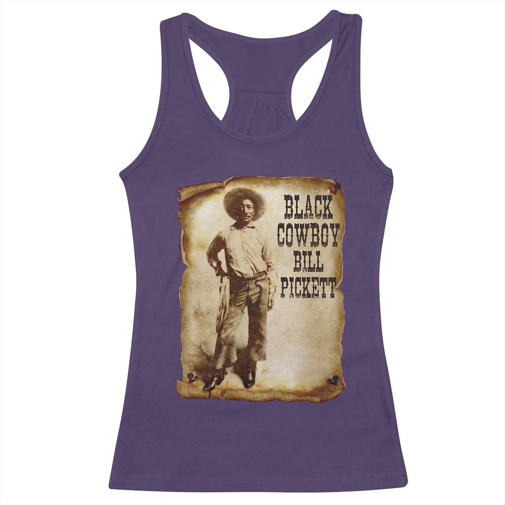 Black Cowboy Bill Pickett Racerback Tank Top African American Cowboys Black History TS10 Purple Print Your Wear