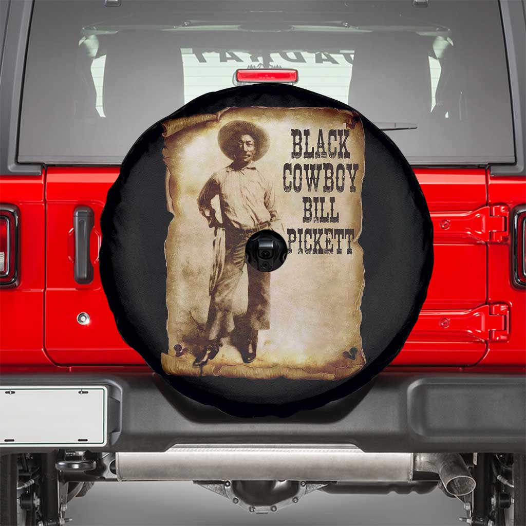 Black Cowboy Bill Pickett Spare Tire Cover African American Cowboys Black History TS10 Black Print Your Wear