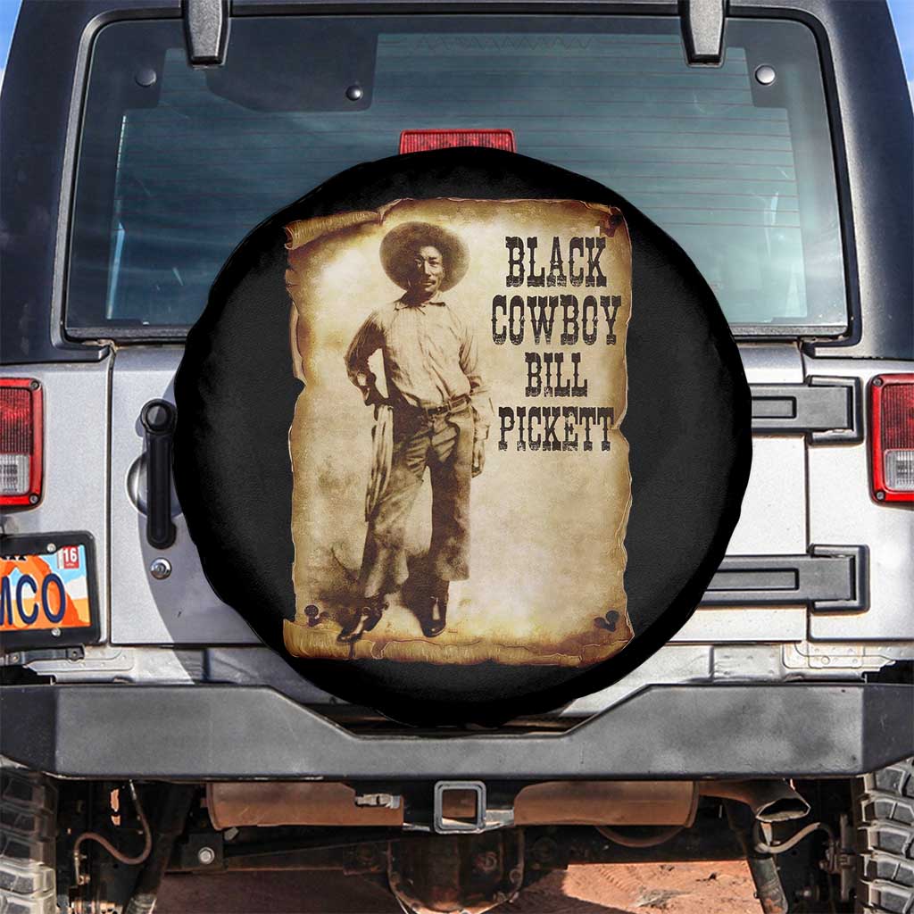 Black Cowboy Bill Pickett Spare Tire Cover African American Cowboys Black History TS10 No hole Black Print Your Wear
