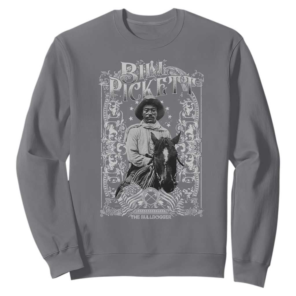 Black Cowboy Bill Pickett Sweatshirt African American Cowboy History TS11 Charcoal Print Your Wear