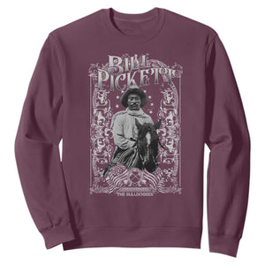 Black Cowboy Bill Pickett Sweatshirt African American Cowboy History TS11 Maroon Print Your Wear