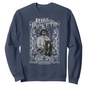 Black Cowboy Bill Pickett Sweatshirt African American Cowboy History TS11 Navy Print Your Wear
