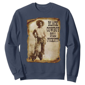Black Cowboy Bill Pickett Sweatshirt African American Cowboys Black History TS10 Navy Print Your Wear