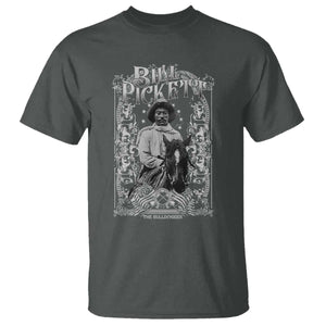 Black Cowboy Bill Pickett T Shirt African American Cowboy History TS11 Dark Heather Print Your Wear