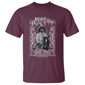 Black Cowboy Bill Pickett T Shirt African American Cowboy History TS11 Maroon Print Your Wear