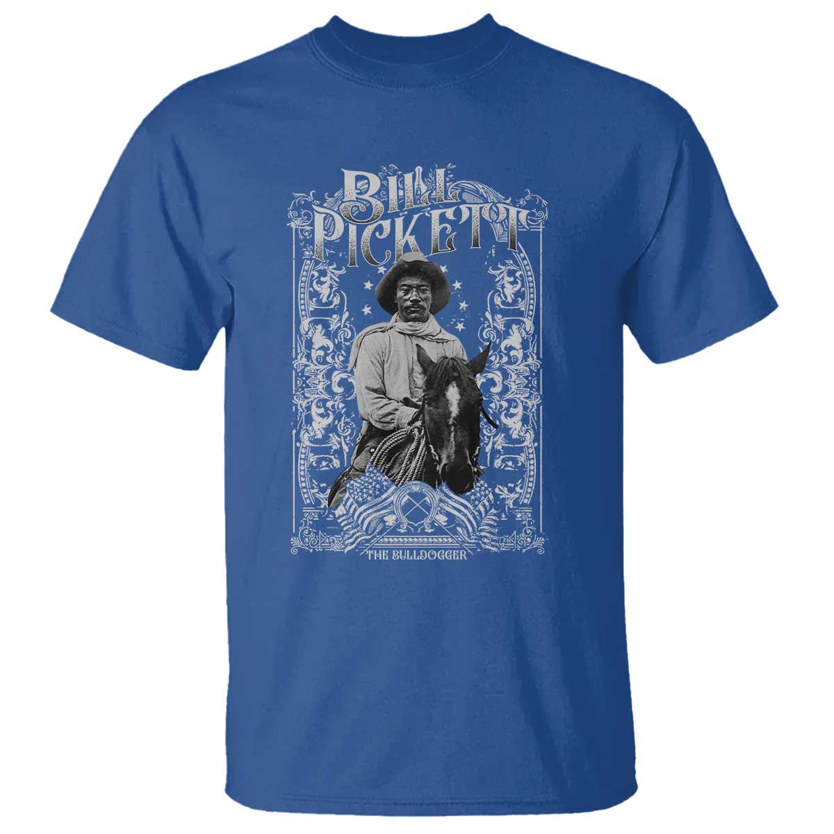 Black Cowboy Bill Pickett T Shirt African American Cowboy History TS11 Royal Blue Print Your Wear