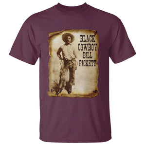 Black Cowboy Bill Pickett T Shirt African American Cowboys Black History TS10 Maroon Print Your Wear