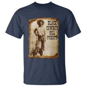 Black Cowboy Bill Pickett T Shirt African American Cowboys Black History TS10 Navy Print Your Wear