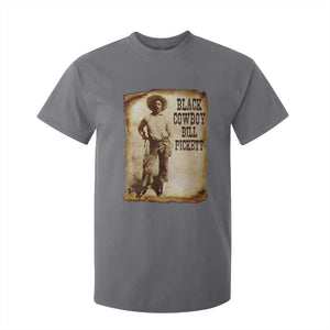 Black Cowboy Bill Pickett T Shirt For Kid African American Cowboys Black History TS10 Charcoal Print Your Wear
