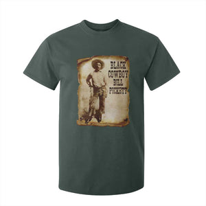 Black Cowboy Bill Pickett T Shirt For Kid African American Cowboys Black History TS10 Dark Forest Green Print Your Wear