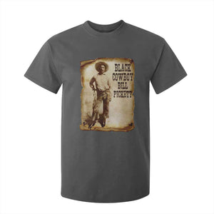Black Cowboy Bill Pickett T Shirt For Kid African American Cowboys Black History TS10 Dark Heather Print Your Wear
