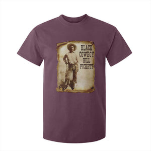 Black Cowboy Bill Pickett T Shirt For Kid African American Cowboys Black History TS10 Maroon Print Your Wear