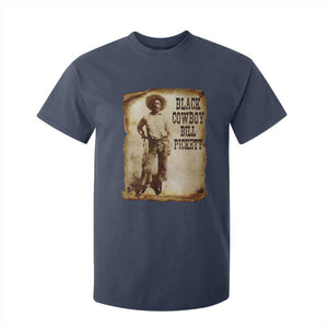 Black Cowboy Bill Pickett T Shirt For Kid African American Cowboys Black History TS10 Navy Print Your Wear