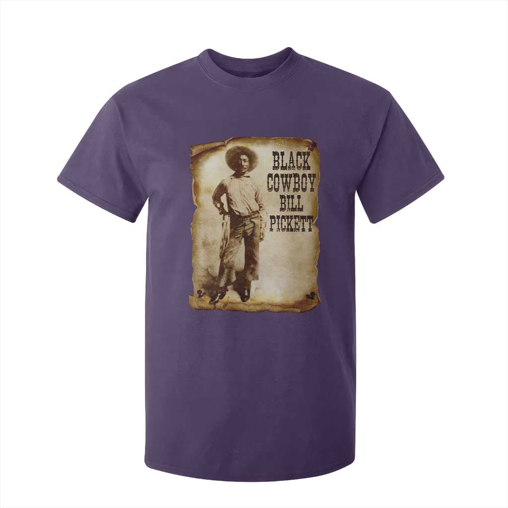 Black Cowboy Bill Pickett T Shirt For Kid African American Cowboys Black History TS10 Purple Print Your Wear