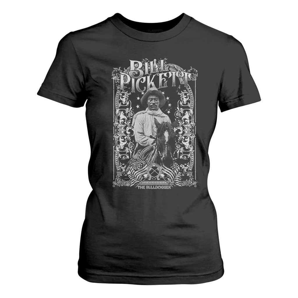 Black Cowboy Bill Pickett T Shirt For Women African American Cowboy History TS11 Black Print Your Wear