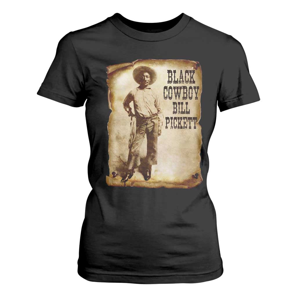 Black Cowboy Bill Pickett T Shirt For Women African American Cowboys Black History TS10 Black Print Your Wear