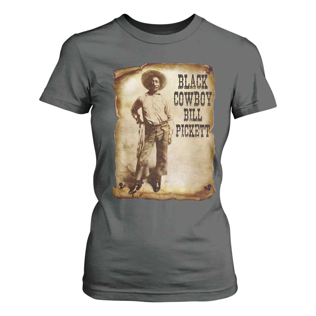 Black Cowboy Bill Pickett T Shirt For Women African American Cowboys Black History TS10 Dark Heather Print Your Wear