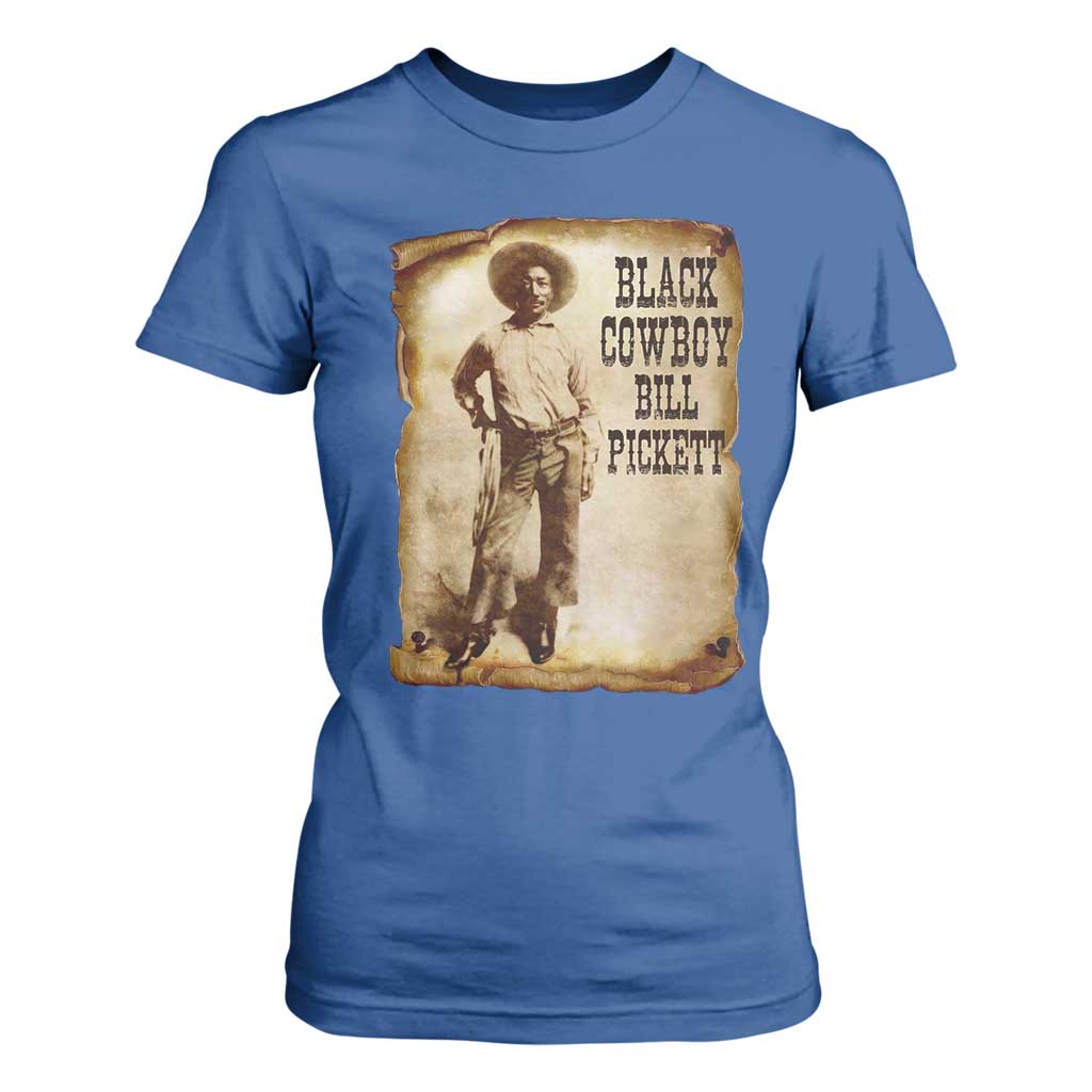 Black Cowboy Bill Pickett T Shirt For Women African American Cowboys Black History TS10 Royal Blue Print Your Wear