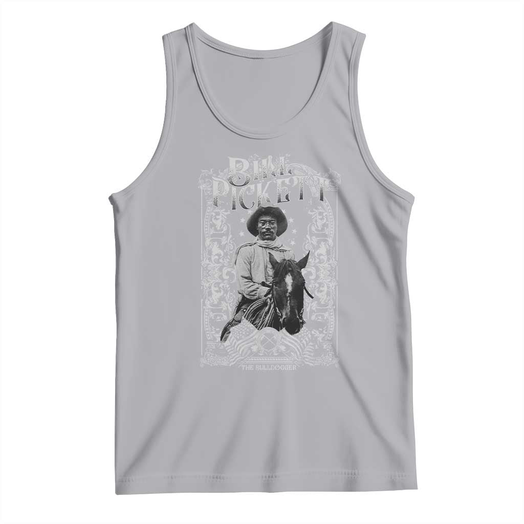 Black Cowboy Bill Pickett Tank Top African American Cowboy History TS11 Athletic Heather Print Your Wear