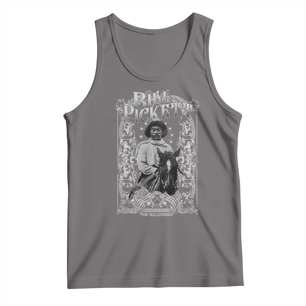 Black Cowboy Bill Pickett Tank Top African American Cowboy History TS11 Deep Heather Print Your Wear