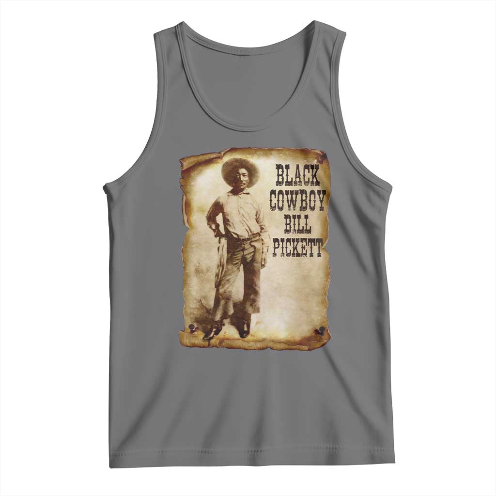 Black Cowboy Bill Pickett Tank Top African American Cowboys Black History TS10 Black Heather Print Your Wear