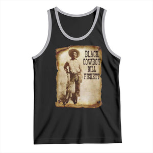 Black Cowboy Bill Pickett Tank Top African American Cowboys Black History TS10 Black Athletic Heather Print Your Wear