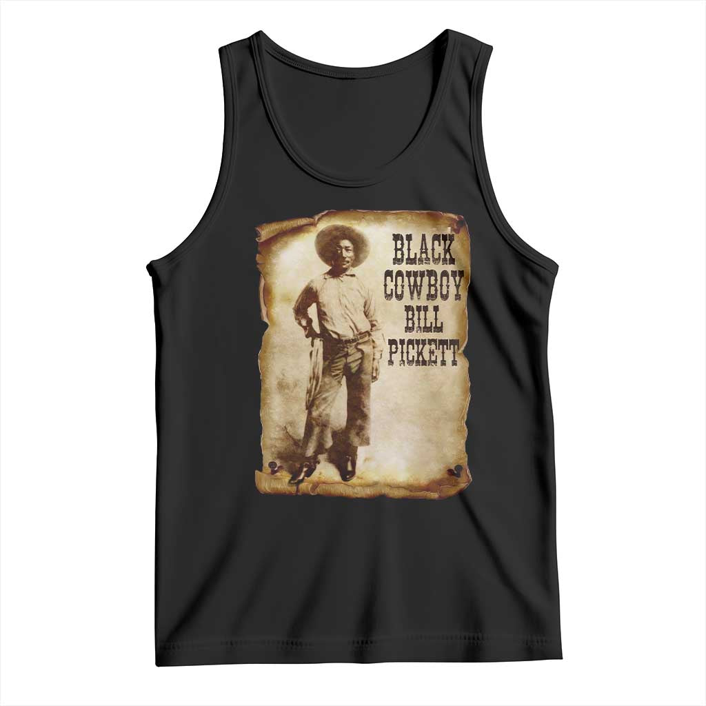 Black Cowboy Bill Pickett Tank Top African American Cowboys Black History TS10 Black Print Your Wear