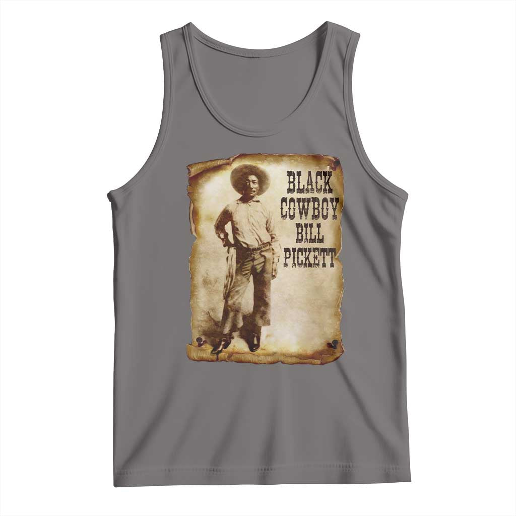 Black Cowboy Bill Pickett Tank Top African American Cowboys Black History TS10 Deep Heather Print Your Wear