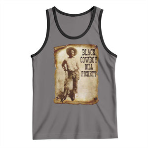 Black Cowboy Bill Pickett Tank Top African American Cowboys Black History TS10 Deep Heather Black Print Your Wear