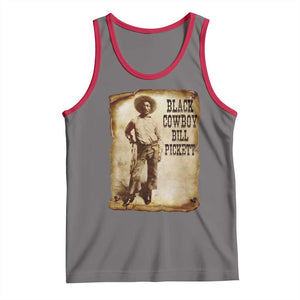 Black Cowboy Bill Pickett Tank Top African American Cowboys Black History TS10 Deep Heather Red Print Your Wear
