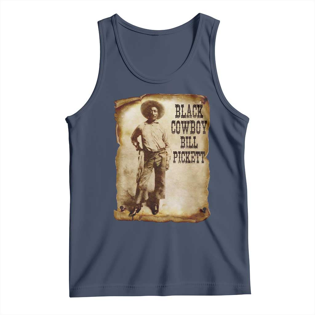 Black Cowboy Bill Pickett Tank Top African American Cowboys Black History TS10 Navy Print Your Wear